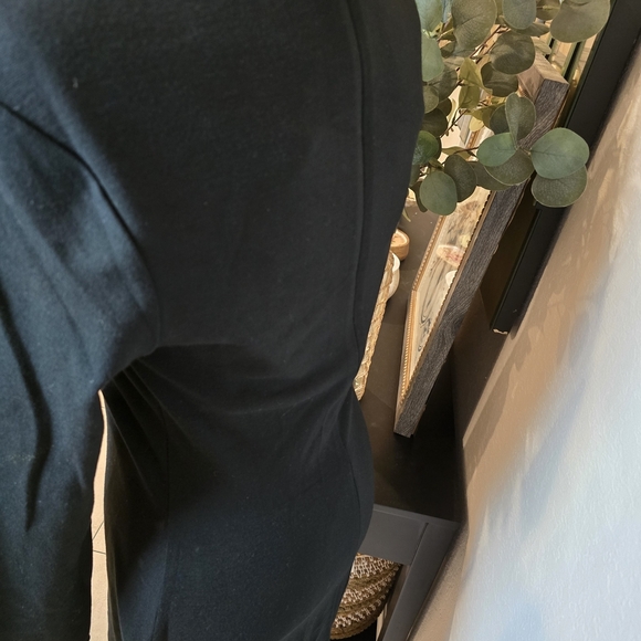 Halston Heritage Shirred Keyhole Black Mini Dress cocktail elegance Size 10 - Picture 4 of 9